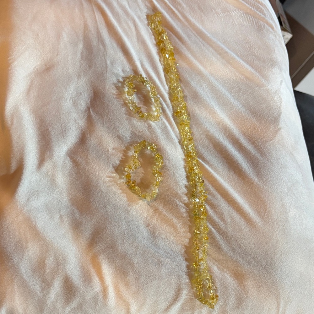 JTV Citrine Beaded Jewelry Set